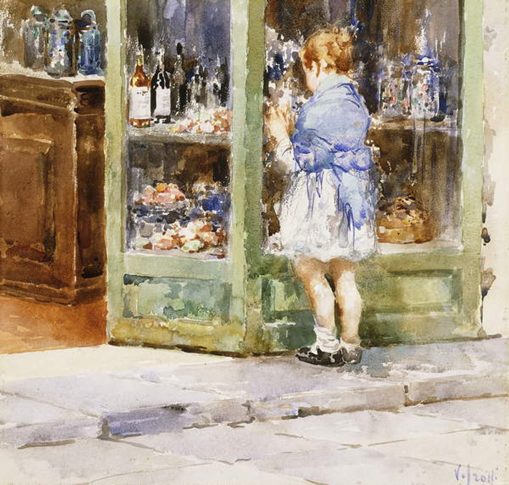 Detail of The Window-shopping Girl by Vicenzo Irolli