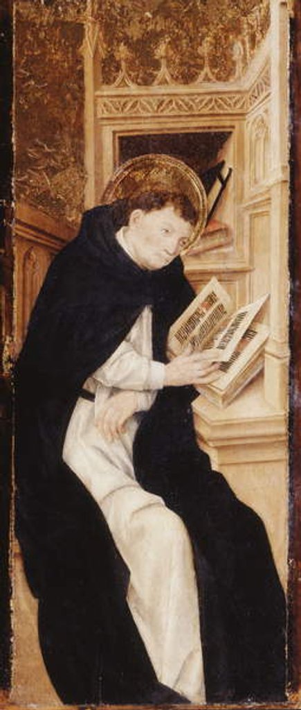 Detail of An Augustine Monk reading an Anthiphonary by Pau Vergos