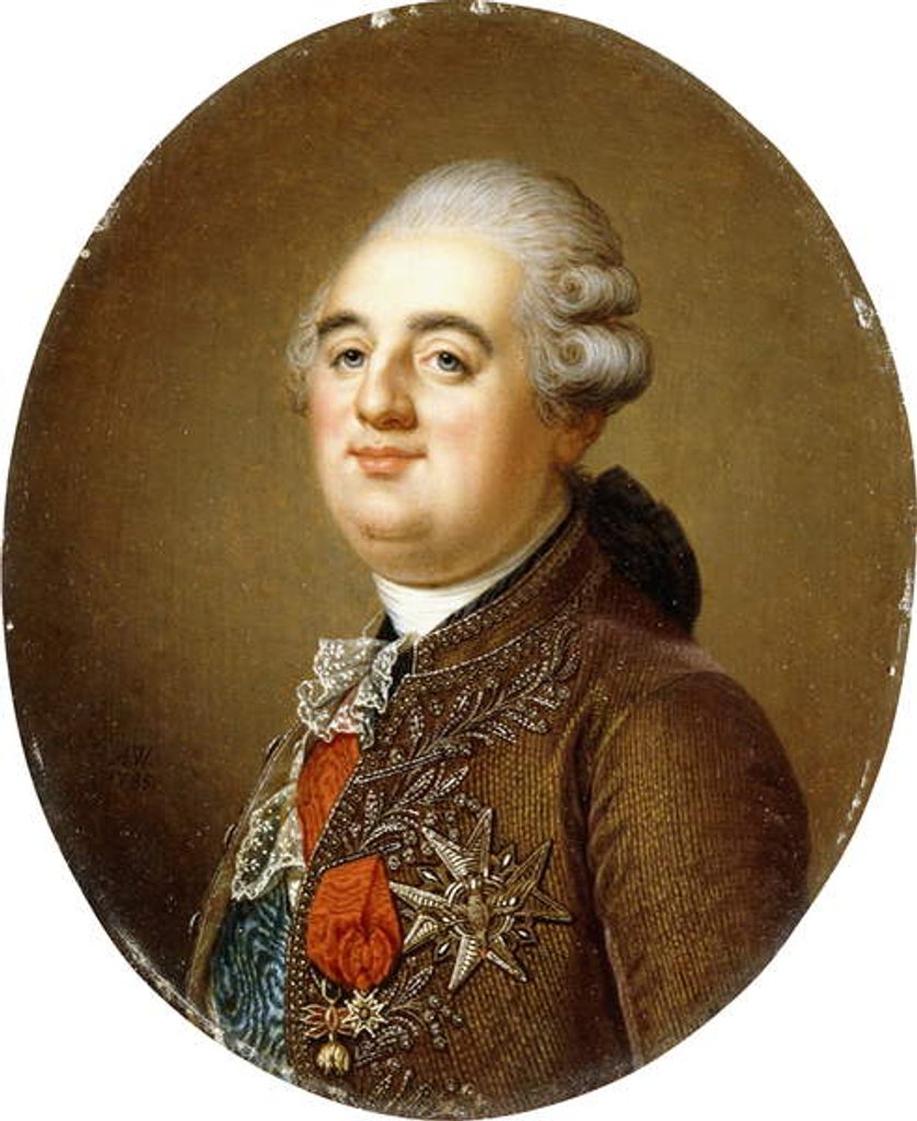 Detail of Portrait of King Louis XVI of France by Adolf Ulrich Wertmuller