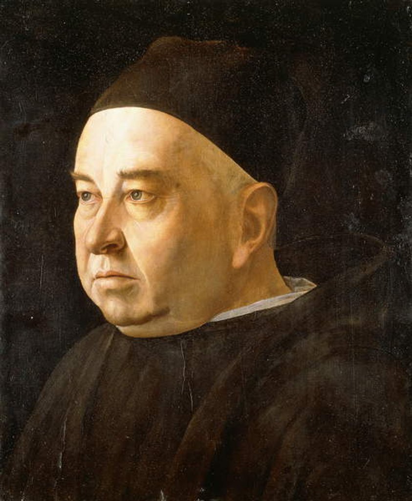 Detail of Portrait of a Cleric by Venetian School