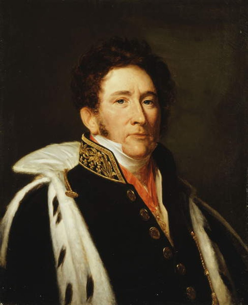 Detail of Portrait of Louis-Marie-Joseph, Comte de Brigode, Pairde France by Baron Antoine Jean Gros