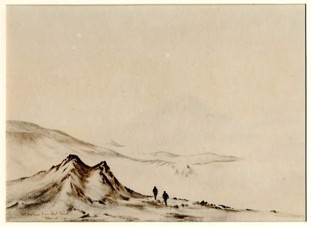 Detail of Mount Erebus from Hut Point, 1901-04 by Edward Adrian Wilson