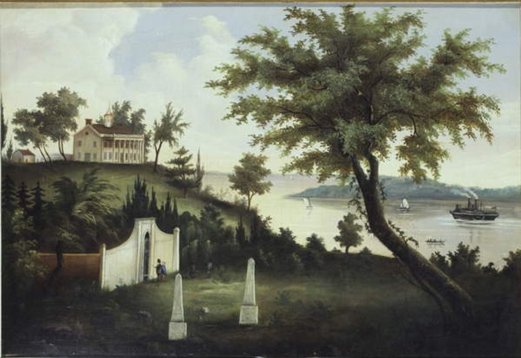 Detail of Mount Vernon, home of George Washington, on the Potomac River, c.1860 by American School