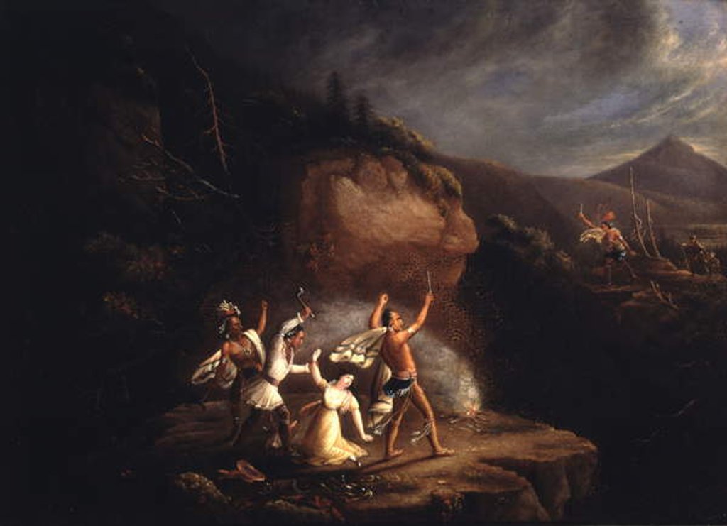 Detail of Massacre of Jane McCrea, 1777, early 19th century by American School