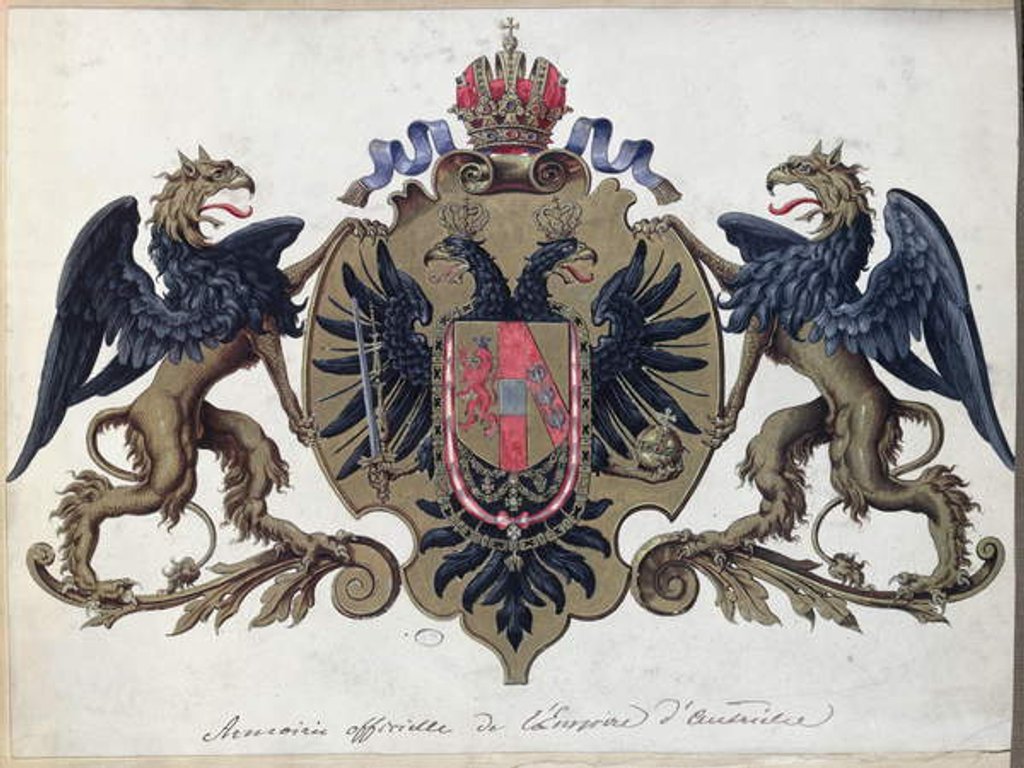 Detail of The coat of arms of the Austrian Empire, before 1867 by French School