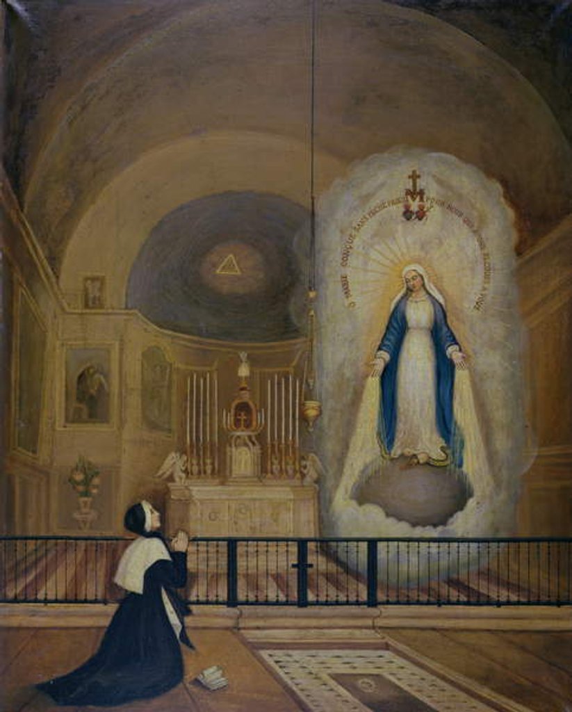 Detail of Apparition of the Virgin to St. Catherine Laboure 31st July 1830, 1835 by Le Cerf