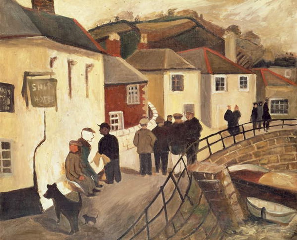 Detail of The Ship Hotel, Mousehole, Cornwall, 1928/9 by Christopher Wood