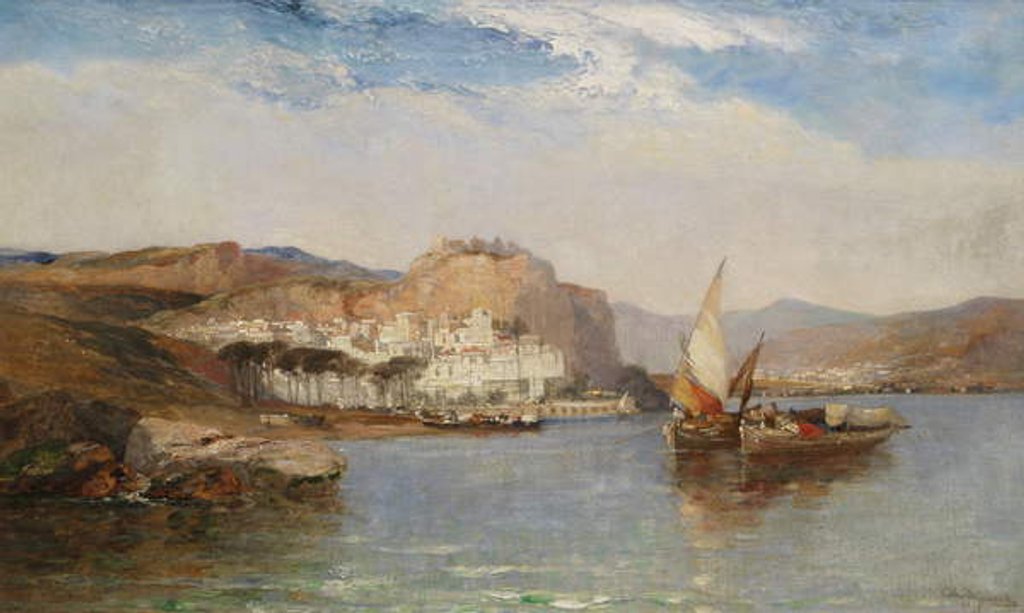 Detail of Near Amalfi, Gulf of Salerno, Italy, 1877 by Arthur Joseph Meadows