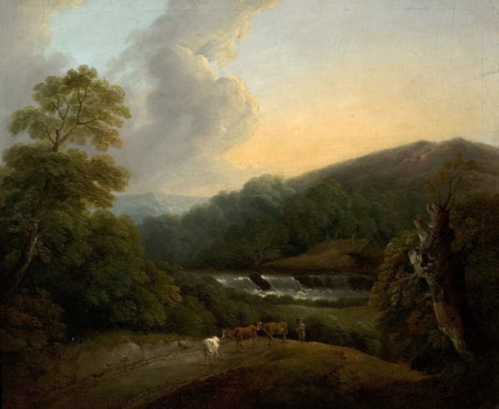 Detail of Mountainous Landscape by Thomas Barker