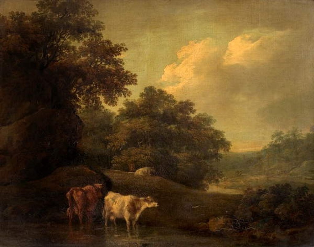 Detail of Landscape with Cattle, 19th century by Thomas Jones Barker