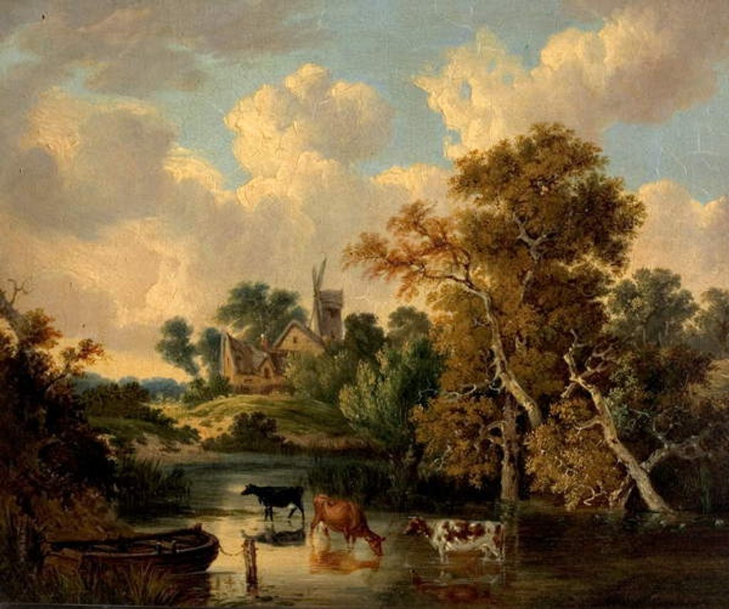 Detail of Landscape with Cattle in a Pool by George Vincent