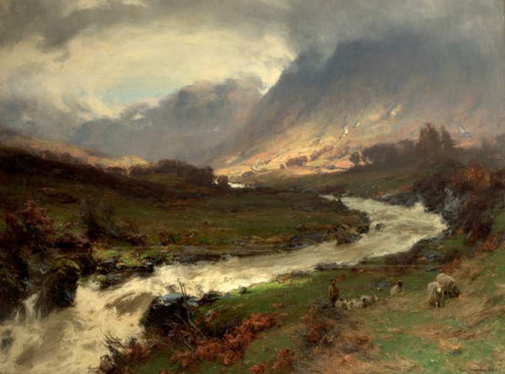 Detail of A Break in the Storm, Glen Lyon, Perthshire, Scotland, 1891-92 by David Farquharson