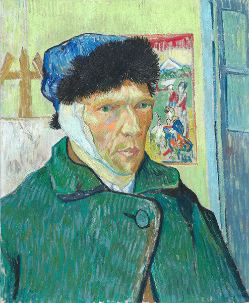 Detail of Self Portrait with Bandaged Ear, 1889 by Vincent van Gogh