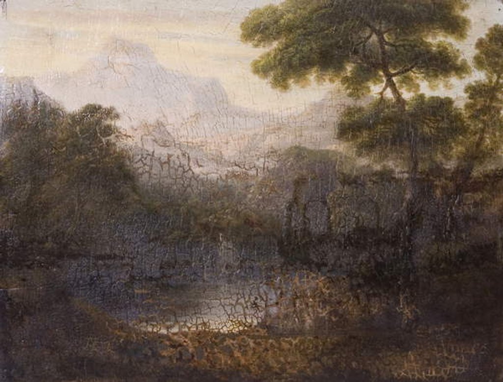 Detail of Mountainous Landscape, c.1788 by British School