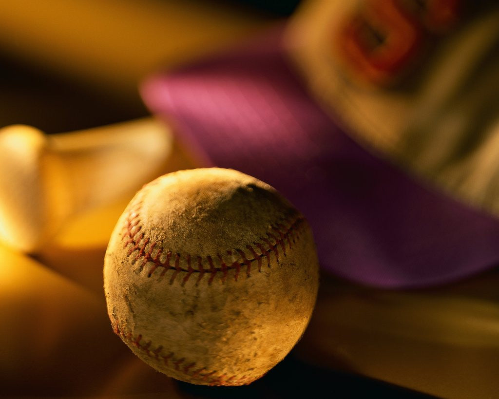 Detail of Baseball by Corbis