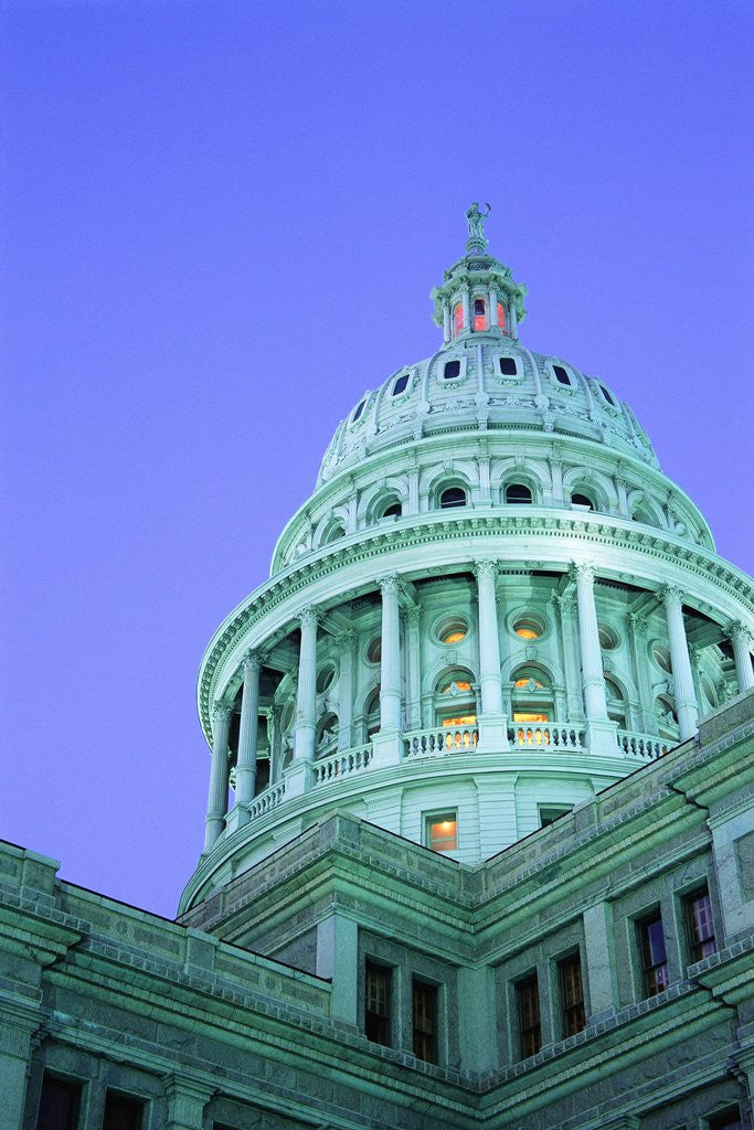 Detail of Texas State Capitol Dome at Dusk by Corbis