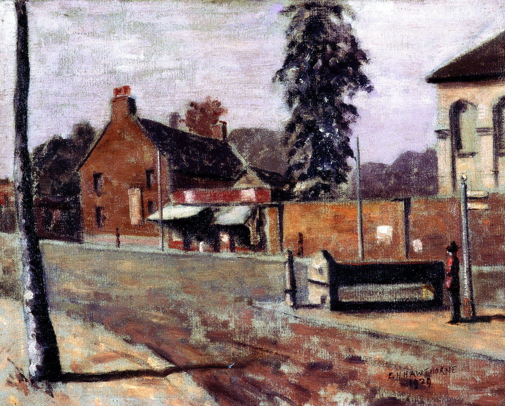 Detail of At The Edge of Epping by Elwin Hay Hawthorne