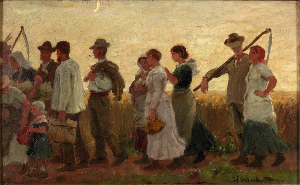 Detail of The Harvest Moon by George Faulkner Wetherbee