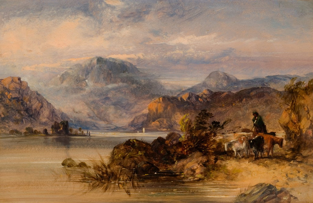 Detail of Highland Lake Scene by Thomas Miles Richardson Junior