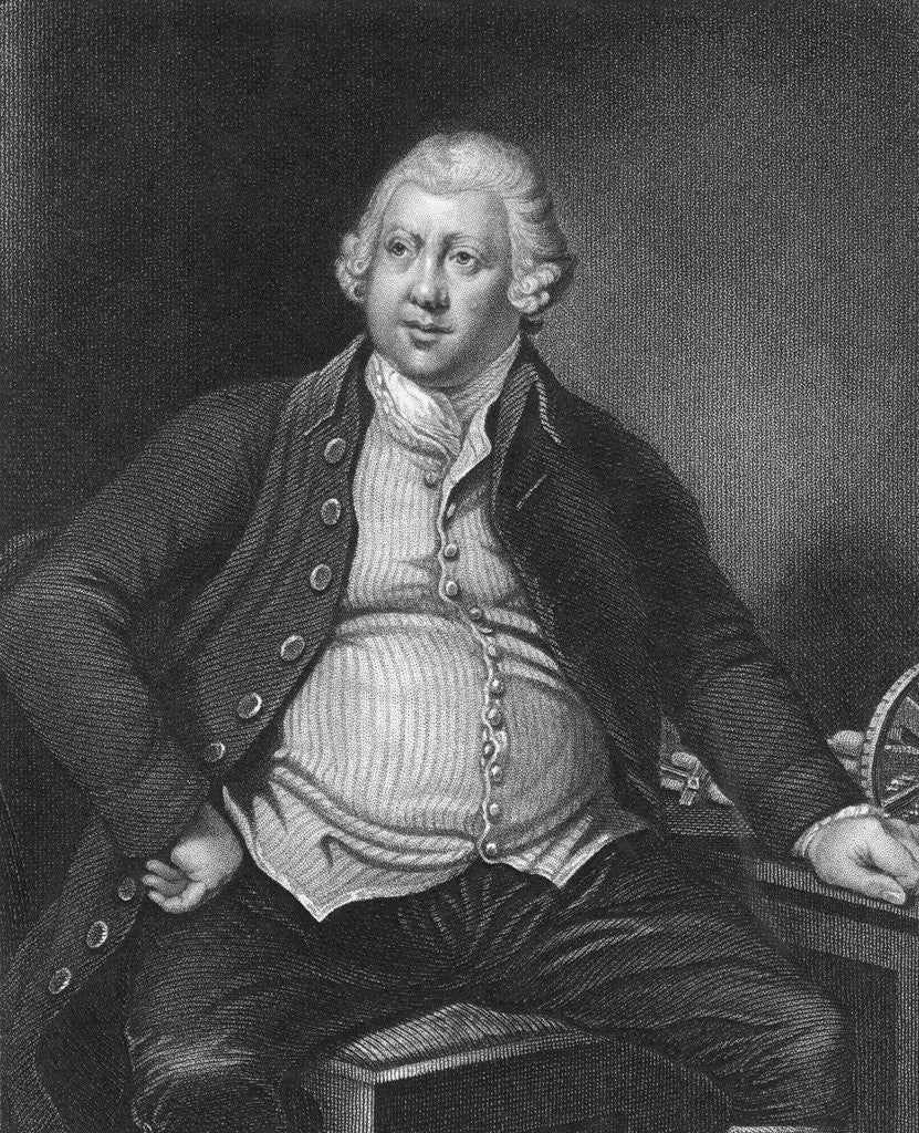 Detail of Engraving of Sir Richard Arkwright by Corbis