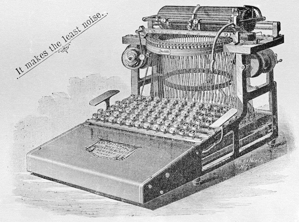 Detail of Typewriter Caligraph by Corbis