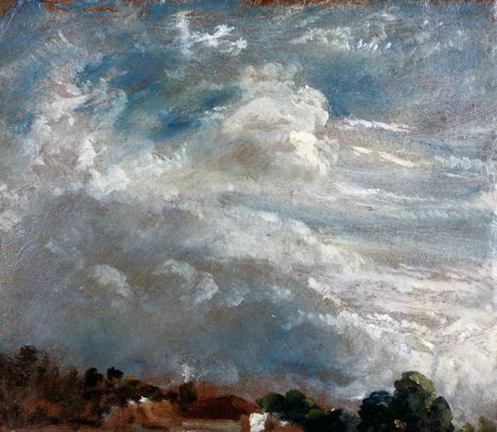 Detail of Cloud Study: Horizon of Trees, 1821 by John Constable