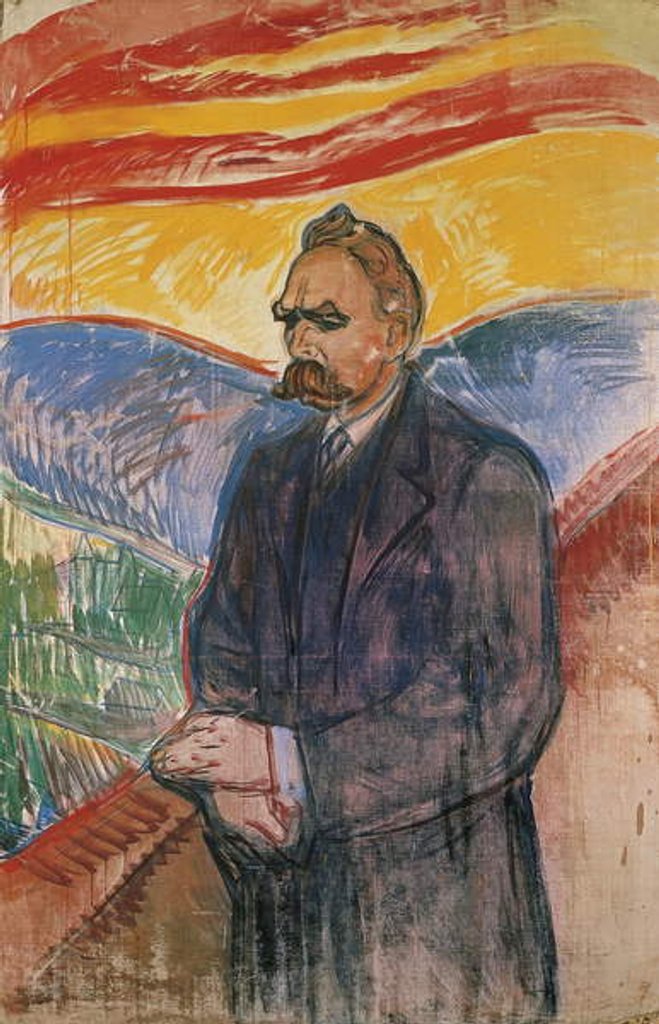 Detail of Portrait of Friedrich Nietzsche, c.1906 by Edvard Munch