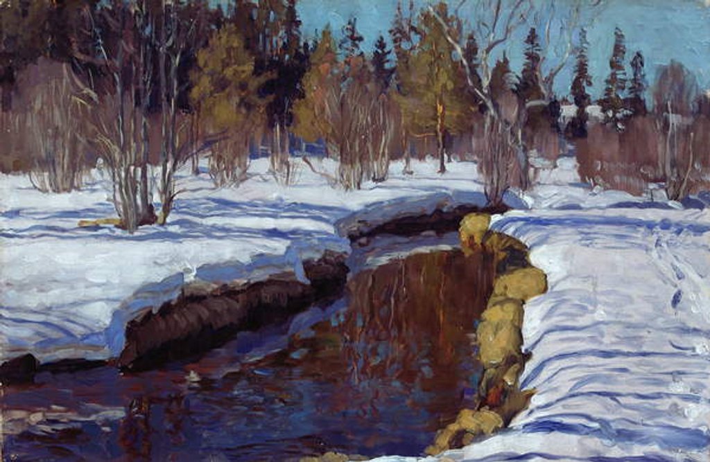 Detail of Winter, 1910 by Stanislav Julianovic Zukovskij