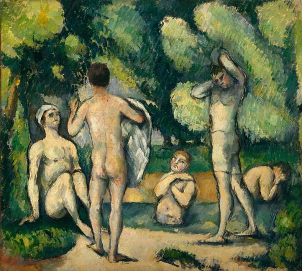 Detail of Bathers, c.1880 by Paul Cezanne