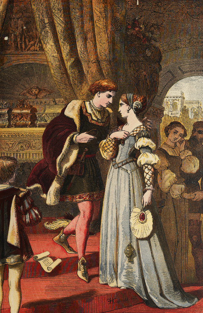 Detail of Portia and Bassanio Meeting by Corbis