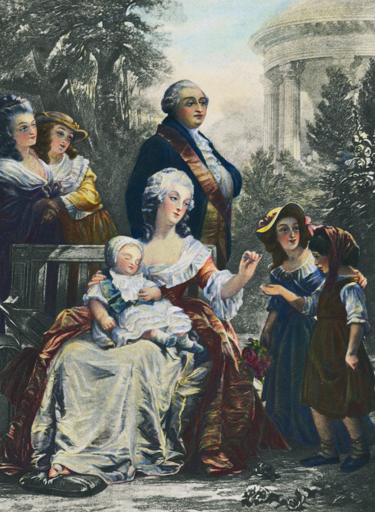 Detail of King Louis XVI with Marie Antoinette and Family by Corbis