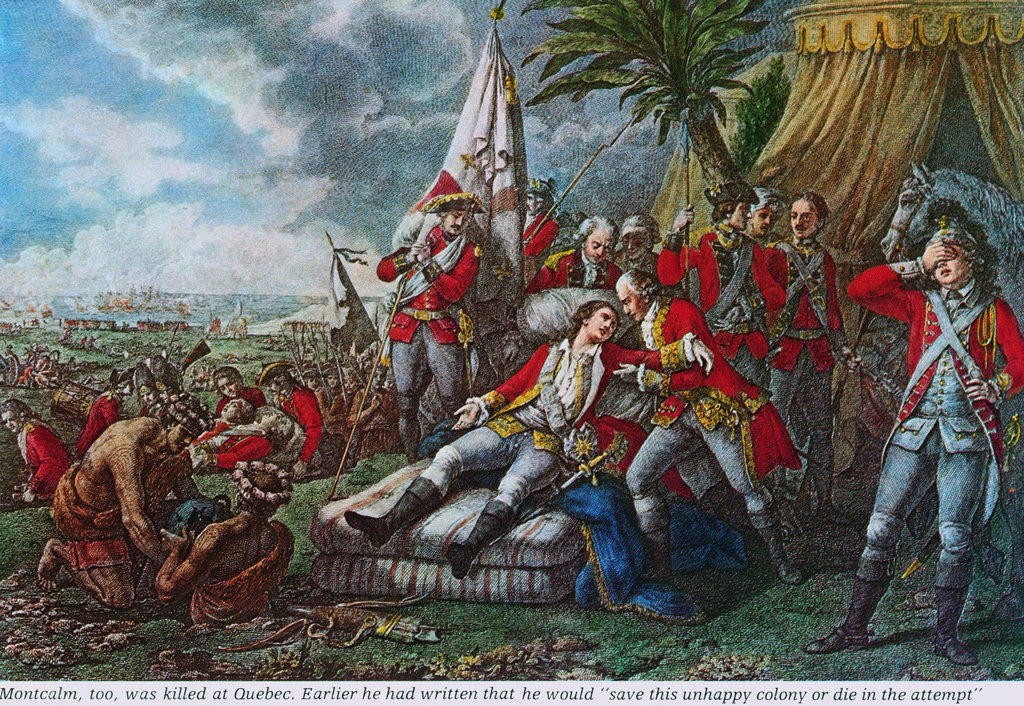 Detail of Marquis de Montcalm Dying in French and Indian War by Corbis