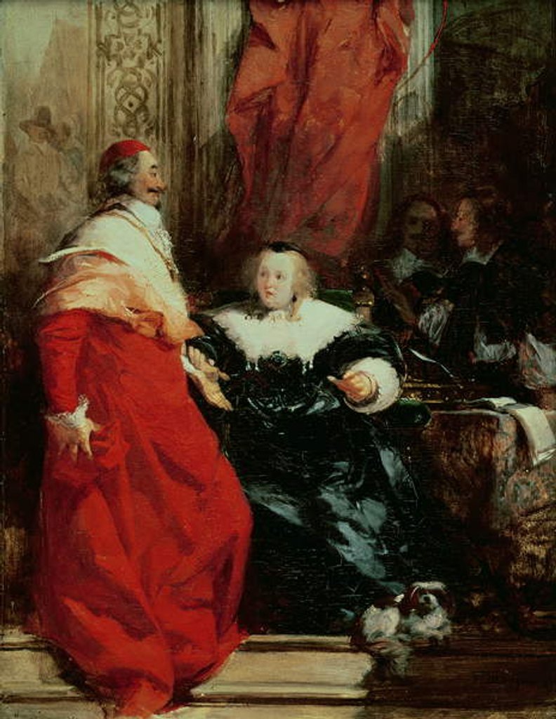 Detail of Anne of Austria with Cardinal Mazarin by Richard Parkes Bonington