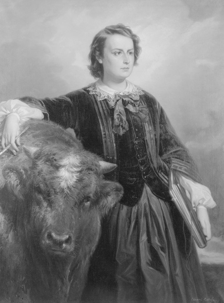 Detail of Portrait of Rosa Bonheur by Edouard Dubufe