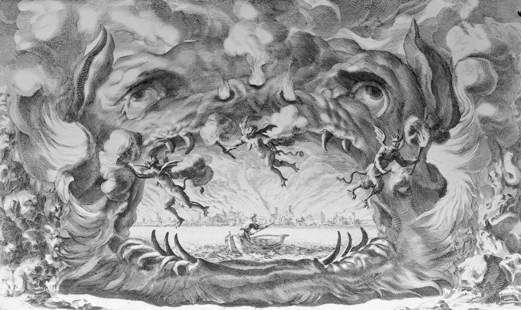 Detail of Painting of the Mouth of Hell by Corbis