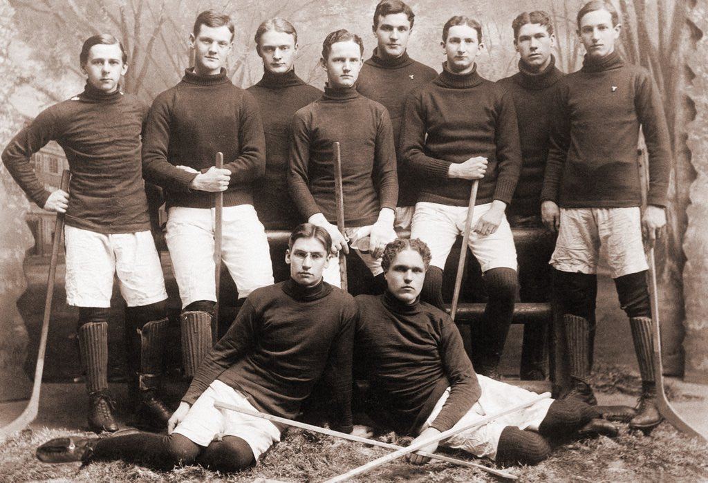 Detail of Hockey Team Posing Together by Corbis