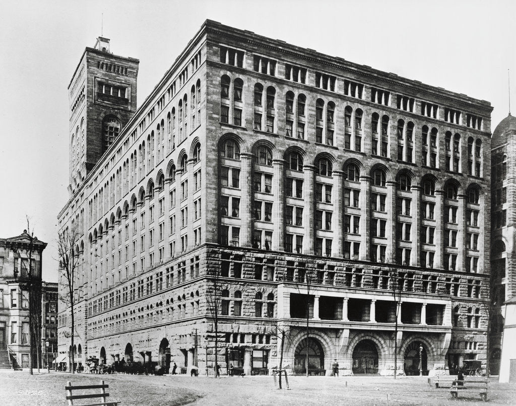 Detail of Exterior View of Auditorium Building by Louis H. Sullivan