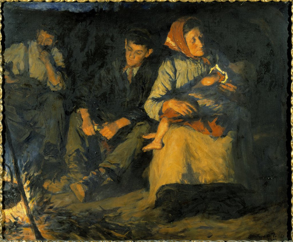 Detail of Round the Camp Fire by Stanhope Alexander Forbes