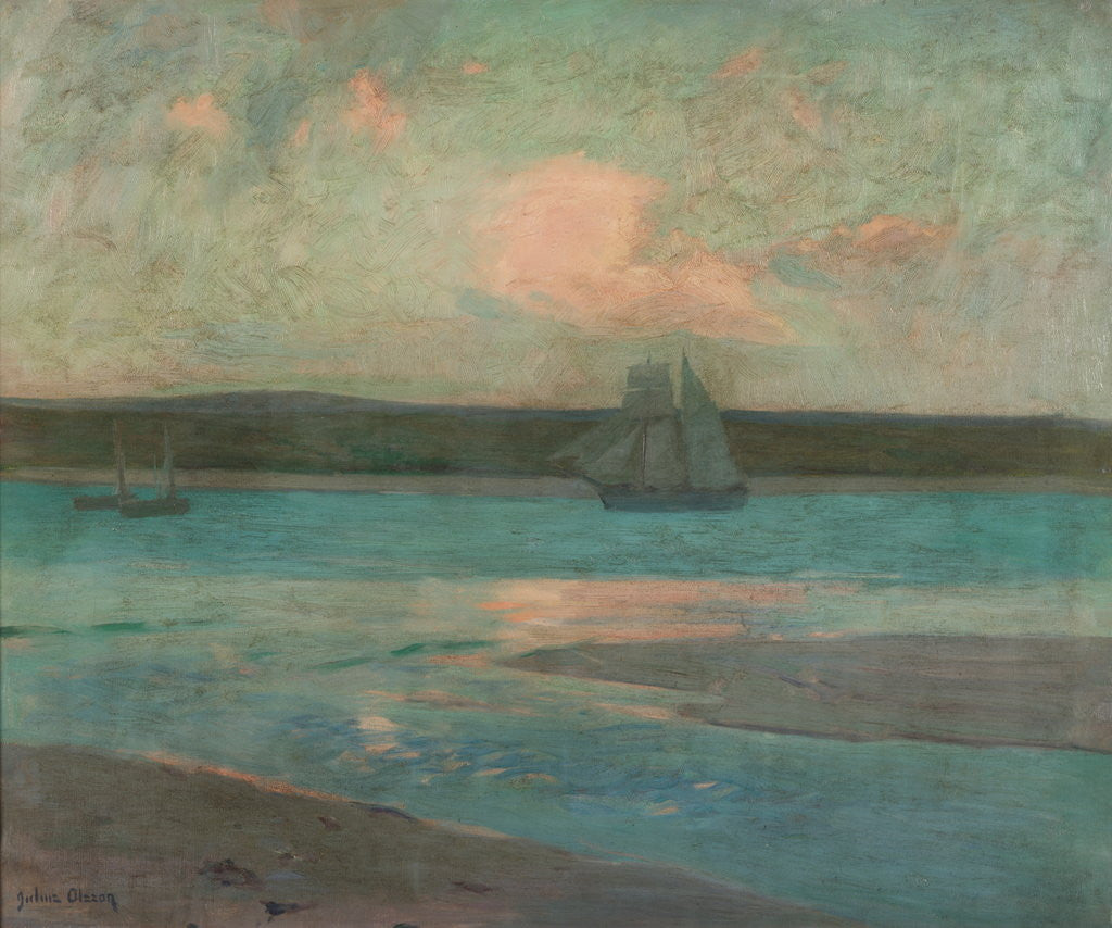 Detail of Evening, St Ives by Julius Olsson