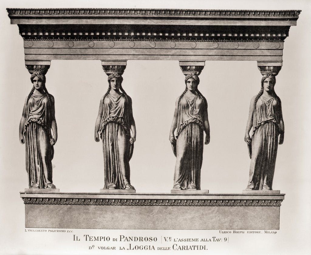 Detail of Caryatids In A Greek Temple by Corbis