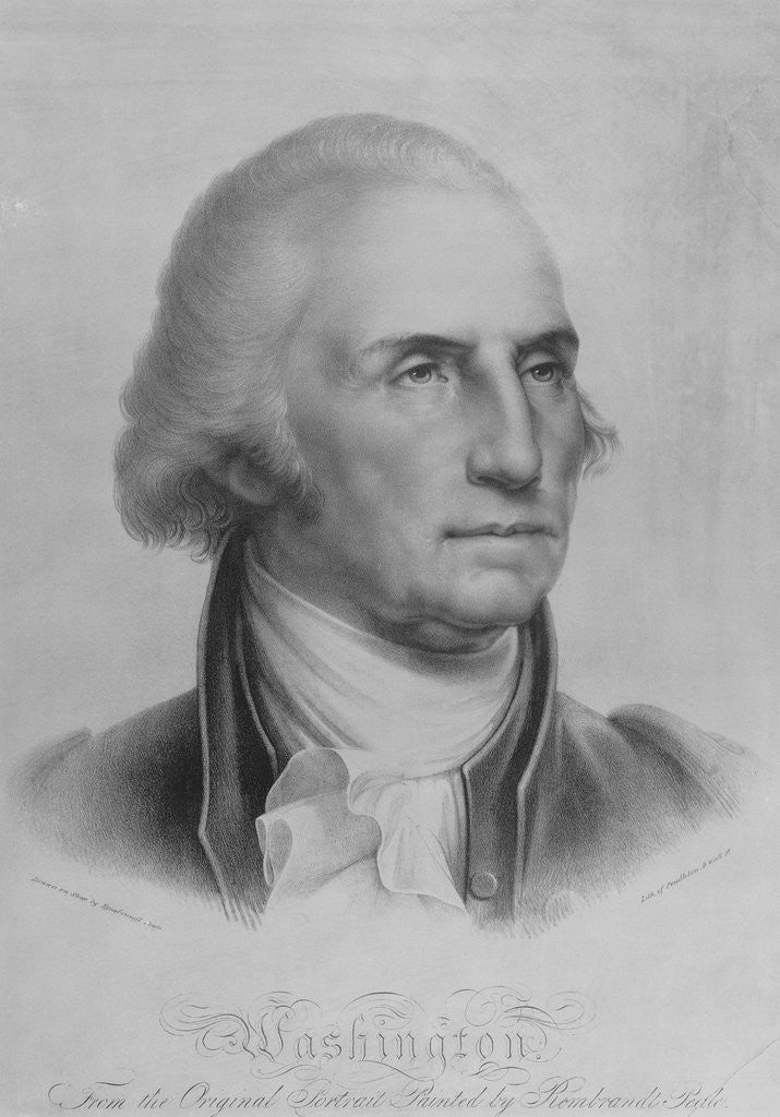 Detail of Portrait of George Washington by Corbis