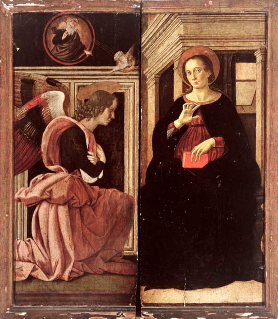 Detail of Annunciation by Antoniazzo Romano