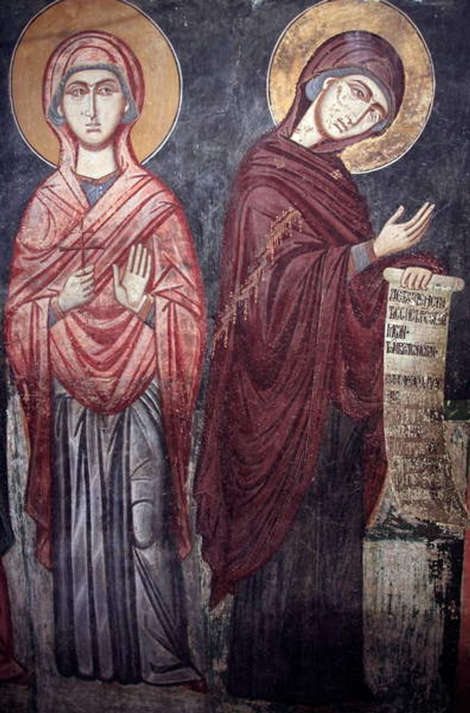 Detail of St Marina, and the Virgin Mary Timios Stavros tou Agiasmati church, Holy cross of Agiasmati by Anonymous