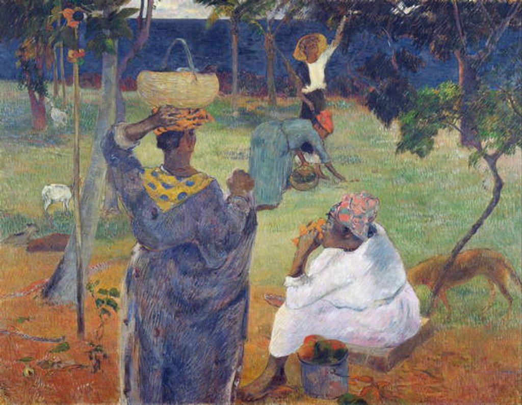 Detail of Among the Mangoes, 1887 by Paul Gauguin