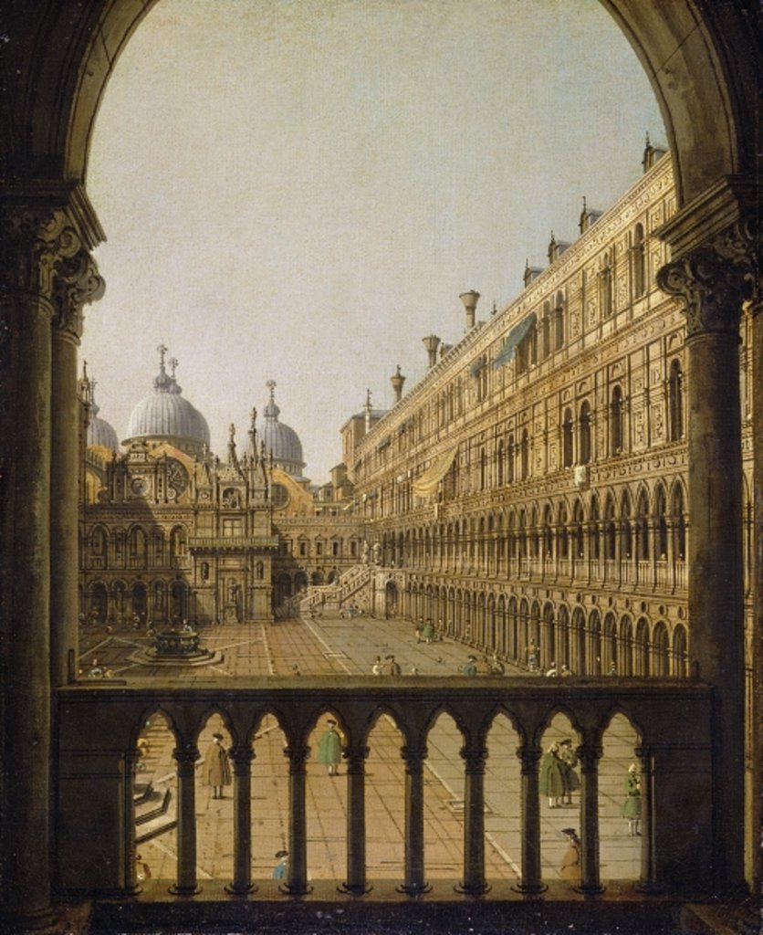 Detail of Interior Court of the Doge's Palace, Venice, c.1756 by Canaletto