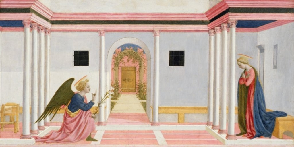 Detail of The Annunciation by Domenico Veneziano