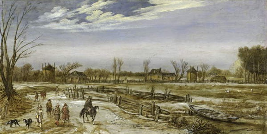 Detail of Winter Landscape, 1614 by Esaias I van de Velde