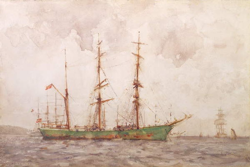 Detail of Danish Barque, Falmouth Harbour by Henry Scott Tuke