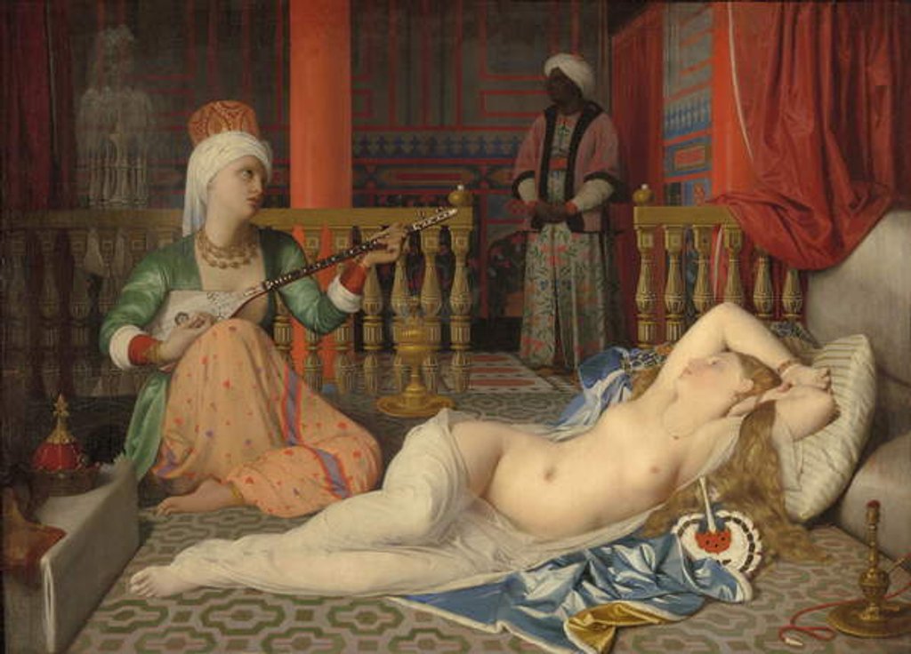 Detail of Odalisque with a Slave, 1839-40 by Jean Auguste Dominique Ingres