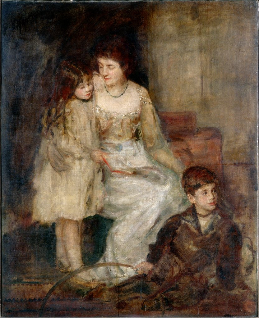 Detail of Portrait of Mrs Walker and Children by Dame Ethel Walker